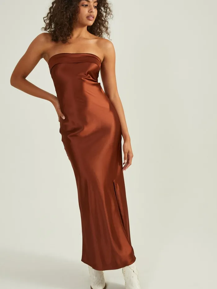 Women Paityn Strapless Maxi Brown Altar039d State Maxi Midi