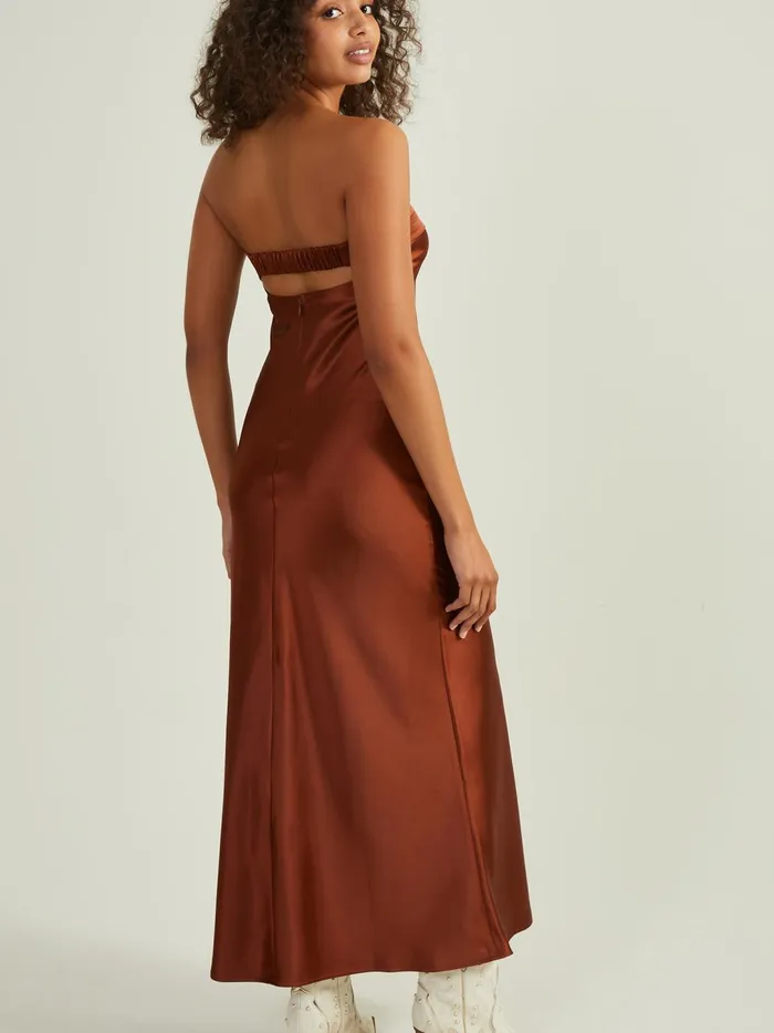 Women Paityn Strapless Maxi Brown Altar039d State Maxi Midi