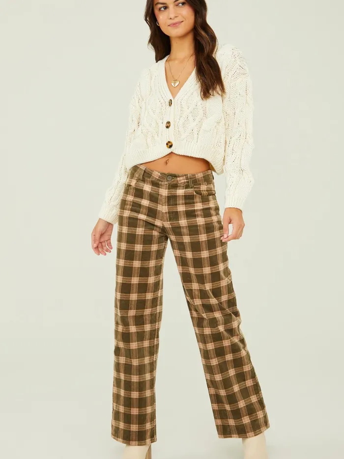 Women Palmer Cable Cropped Cardigan Ivory Altar039d State Sweaters