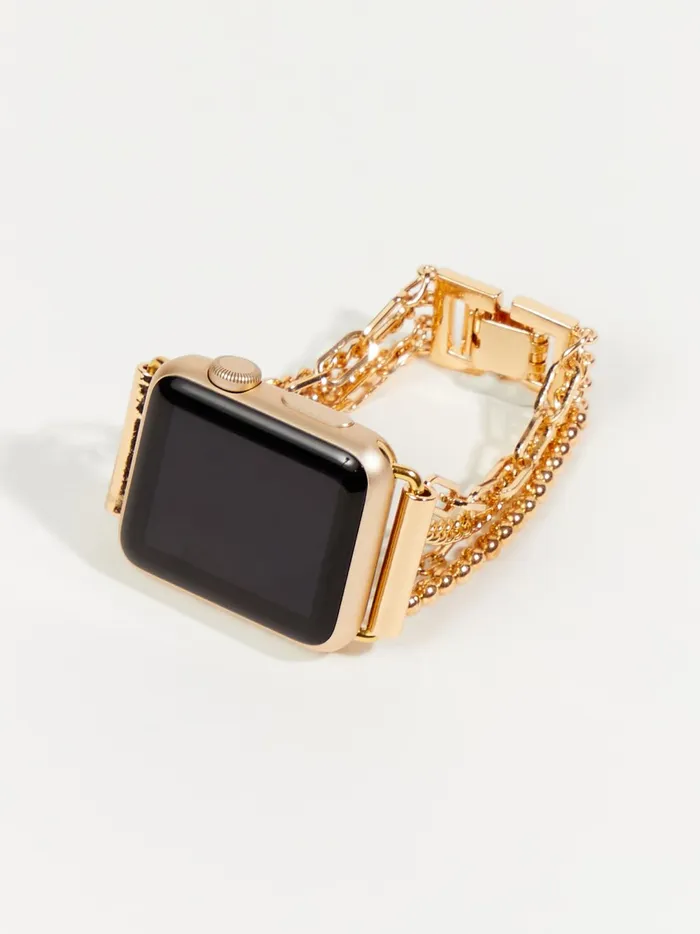 Women Paperclip Chain Layered Watch Band Gold Altar039d State Jewelry