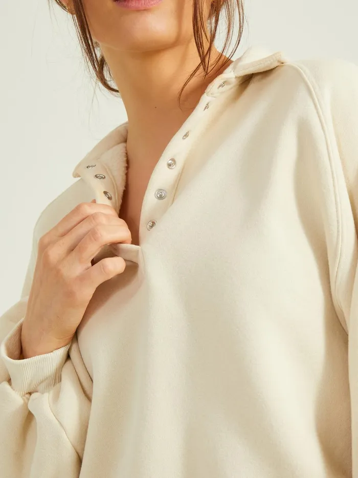 Women Peak Balloon Sleeve Pullover Cream Altar039d State Activewear