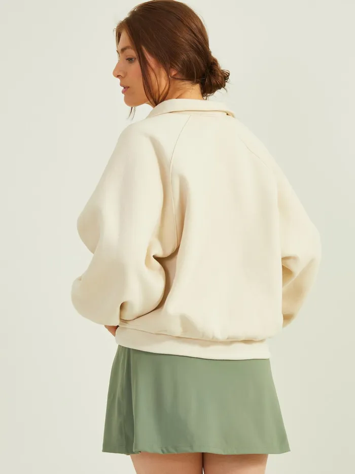 Women Peak Balloon Sleeve Pullover Cream Altar039d State Activewear