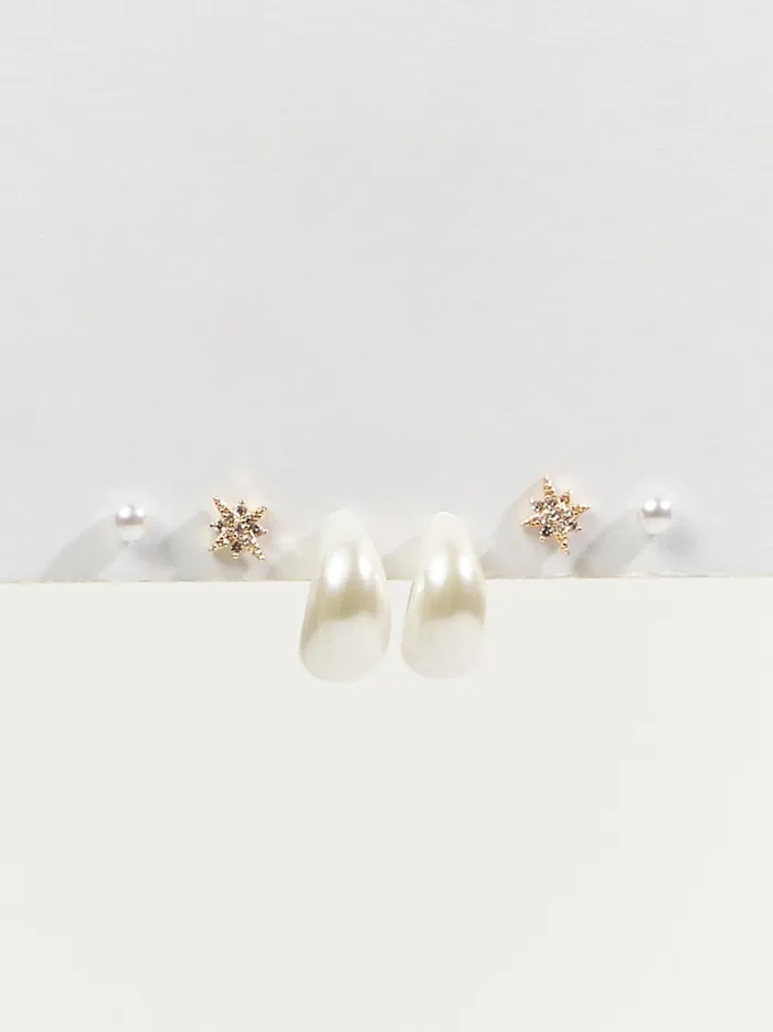 Women Pearl Burst Earring Set Goldcream Altar039d State Jewelry
