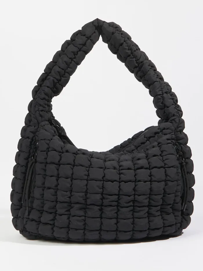 Women Proficient Quilted Puffer Shoulder Bag Black Altar039d State Handbags