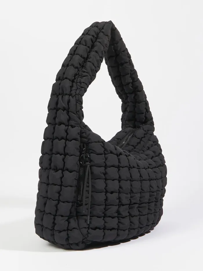 Women Proficient Quilted Puffer Shoulder Bag Black Altar039d State Handbags