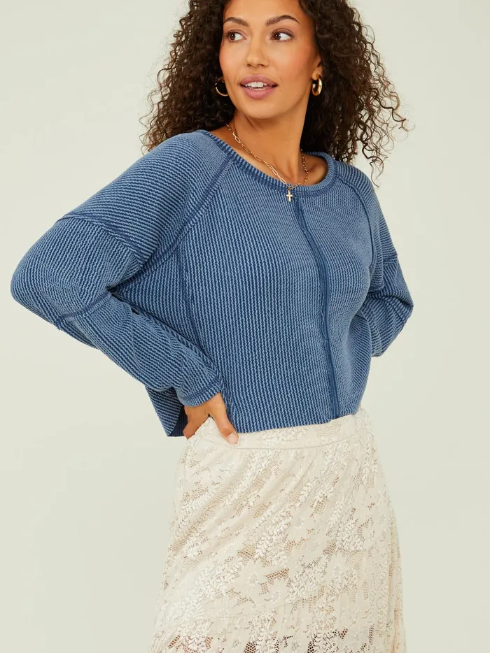 Women Rachel Ribbed Cropped Top Midnight Altar039d State Blouses