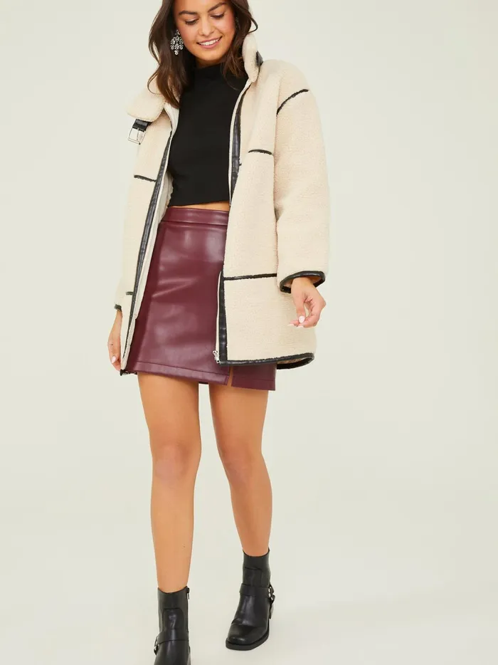 Women Reagen Long Sherpa Jacket Cream Altar039d State Jackets