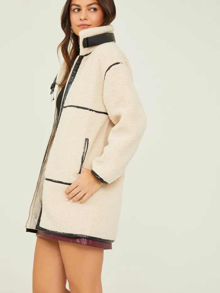 Women Reagen Long Sherpa Jacket Cream Altar039d State Jackets