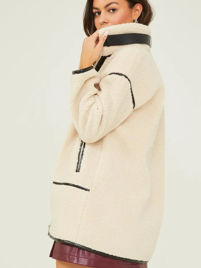 Women Reagen Long Sherpa Jacket Cream Altar039d State Jackets