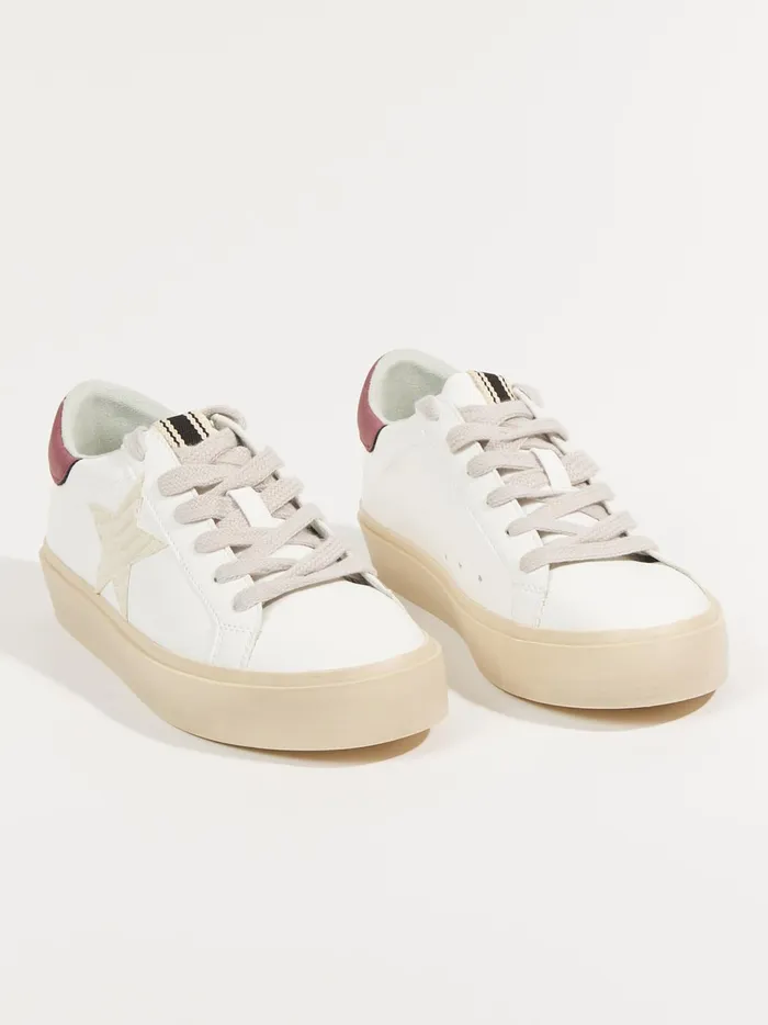 Women Reba Star Patch Platform Sneakers Darkred Altar039d State Sneakers
