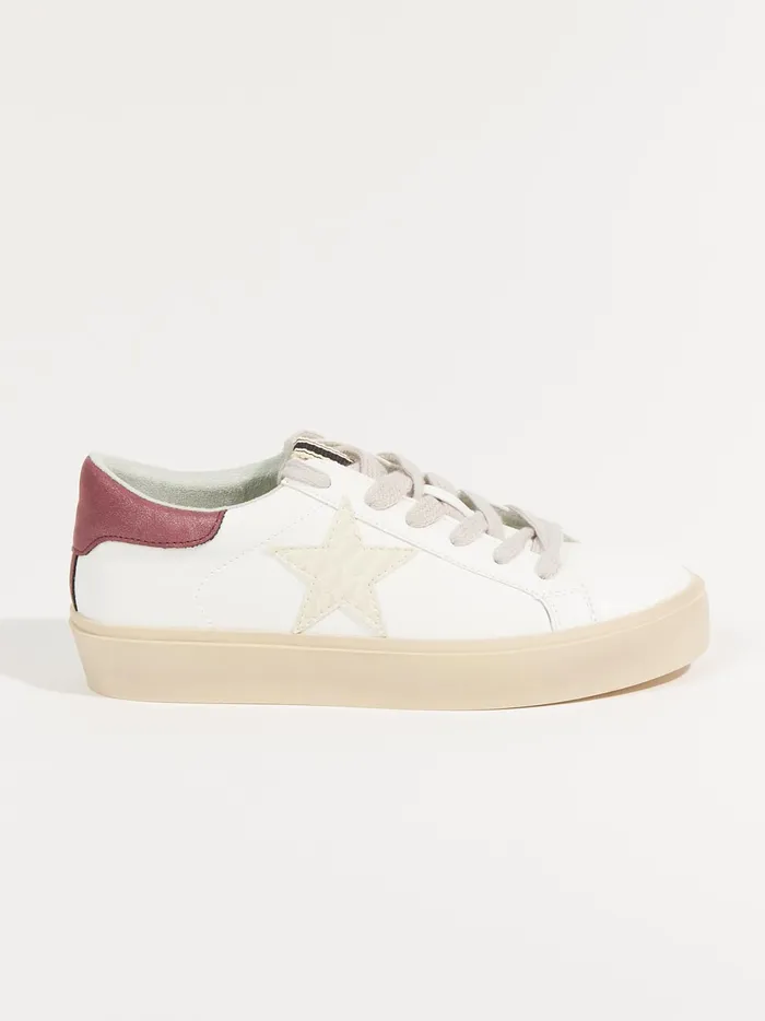 Women Reba Star Patch Platform Sneakers Darkred Altar039d State Sneakers