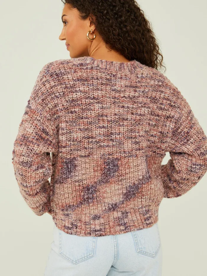 Women Reign Marled Chunky Cardigan Adoberose Altar039d State Sweaters