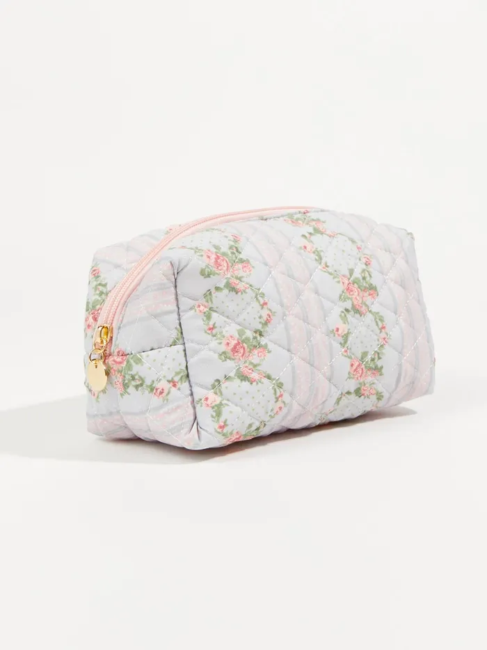 Women Ring Around The Roses Cosmetic Bag Blue Altar039d State Bath Beauty