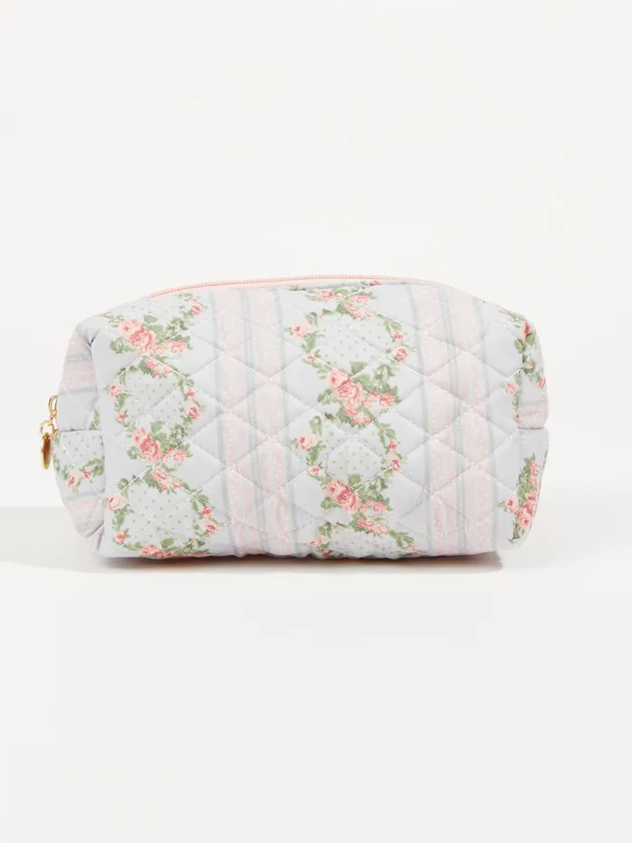 Women Ring Around The Roses Cosmetic Bag Blue Altar039d State Bath Beauty