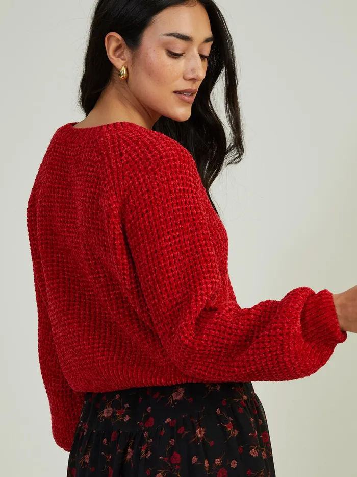 Women Robyn Chenille Sweater Deepred Altar039d State Sweaters
