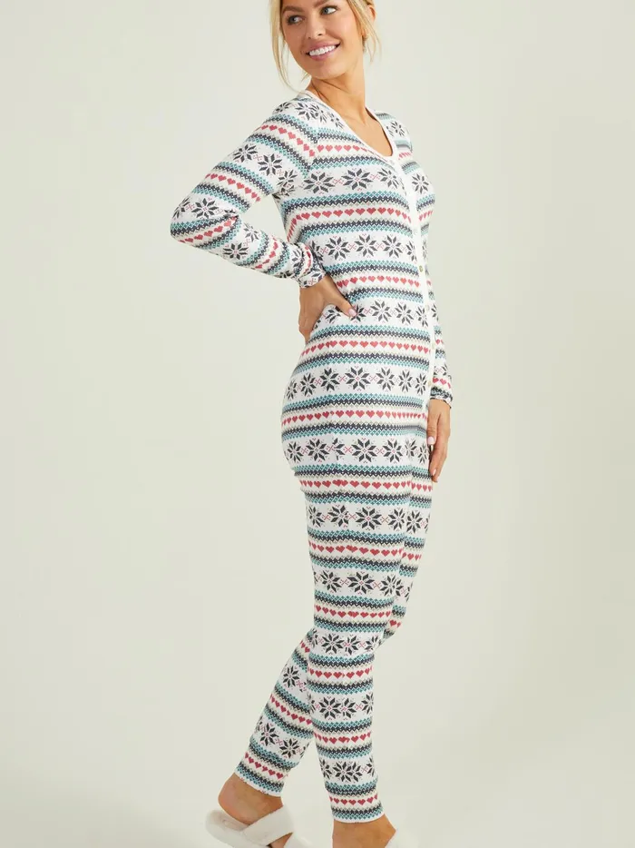 Women Rowan Snowflake Onesie Vanilla Altar039d State Sleep Lounge