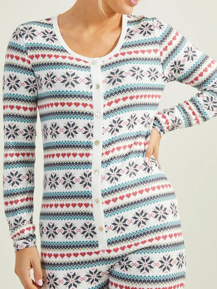 Women Rowan Snowflake Onesie Vanilla Altar039d State Sleep Lounge