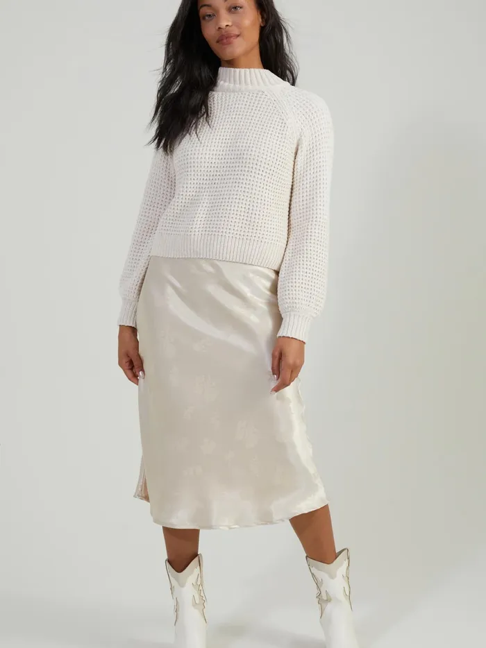 Women Sarah Satin Midi Skirt Vanilla Altar039d State Skirts Skorts