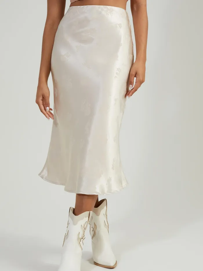Women Sarah Satin Midi Skirt Vanilla Altar039d State Skirts Skorts