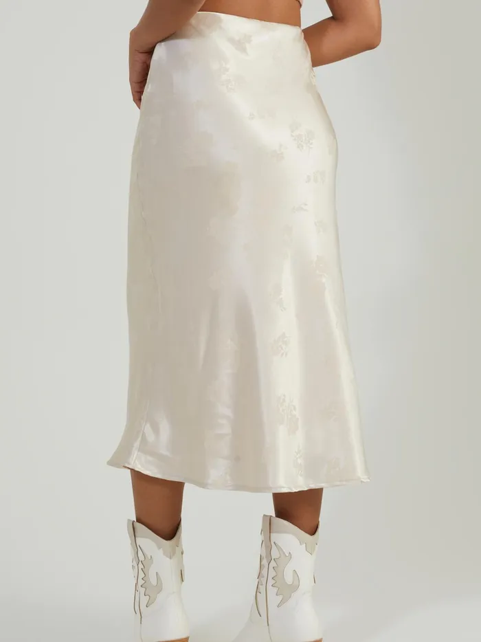Women Sarah Satin Midi Skirt Vanilla Altar039d State Skirts Skorts