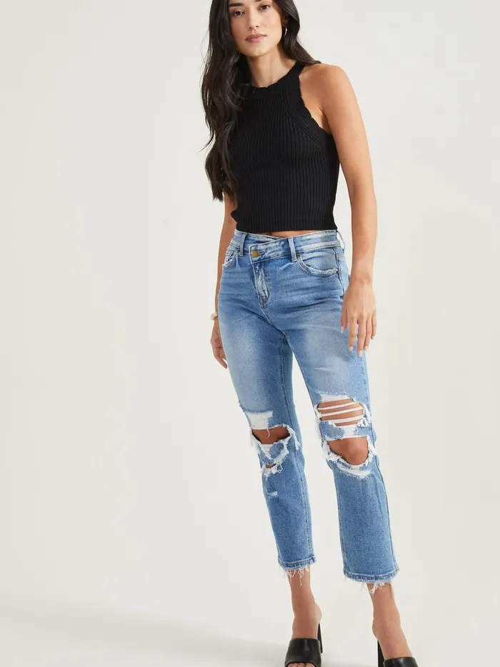 Women Sarah Straight Leg Jeans Mediumwash Altar039d State Jeans