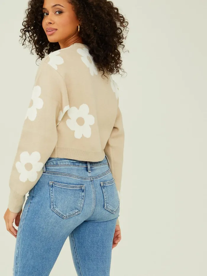 Women Scarlett Spaced Tonal Sweater Taupewhite Altar039d State Sweaters