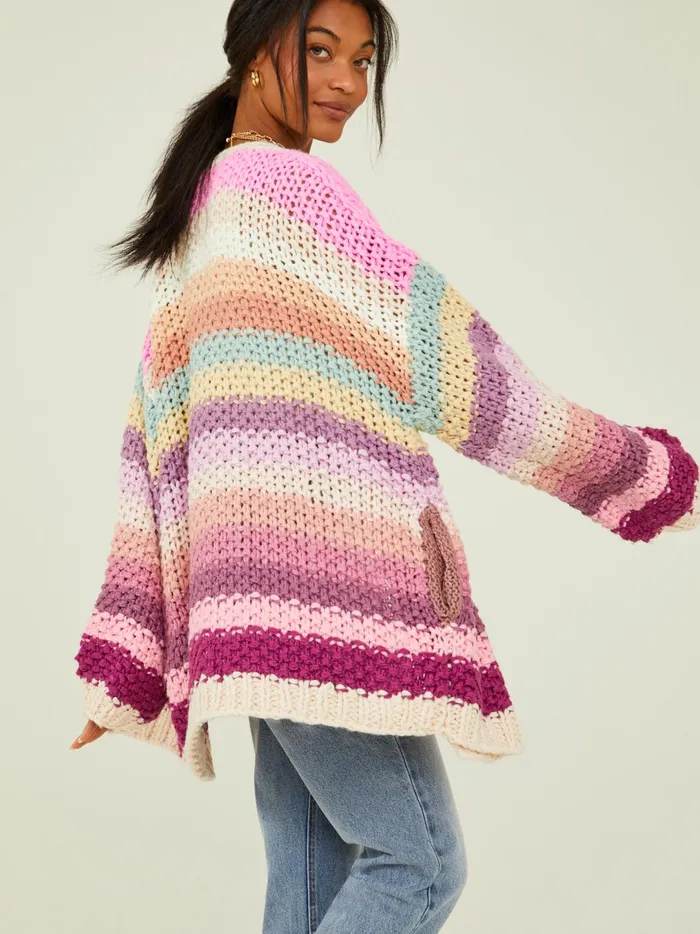 Women Scottie Chunky Cardigan Ltpinkmulti Altar039d State Sweaters