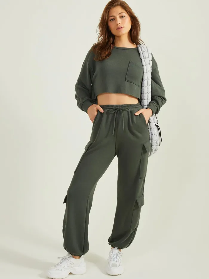 Women Settle In Cropped Top Olive Altar039d State Activewear