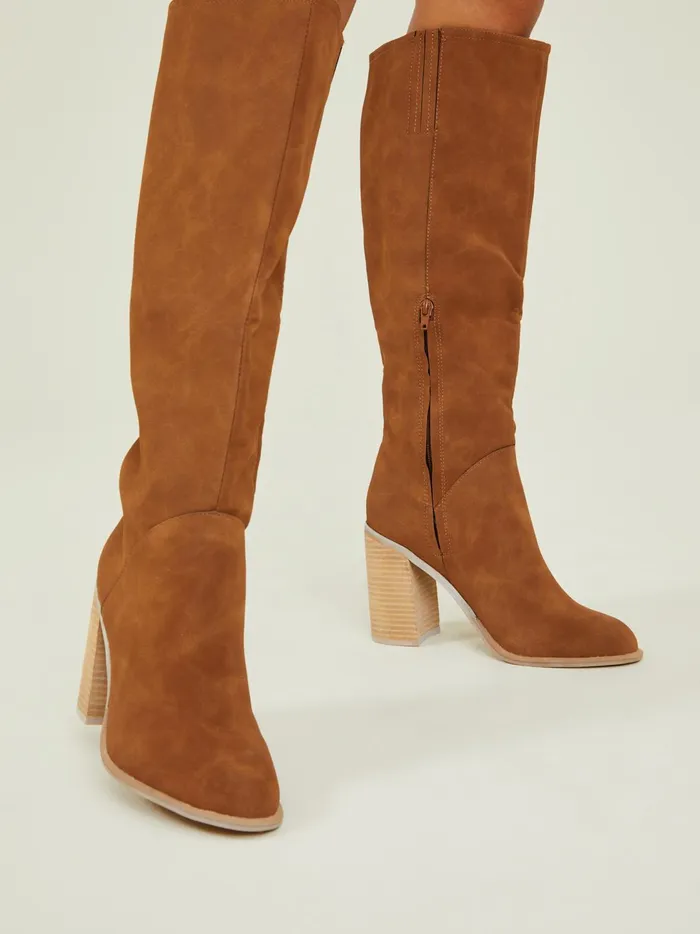 Women Shiloh Suede Tall Boots Brown Altar039d State Boots Booties