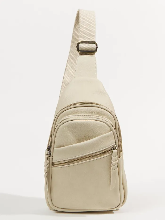 Women Side Zip Sling Bag Almond Altar039d State Handbags