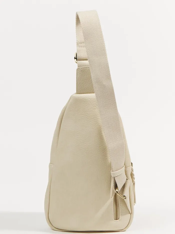Women Side Zip Sling Bag Almond Altar039d State Handbags