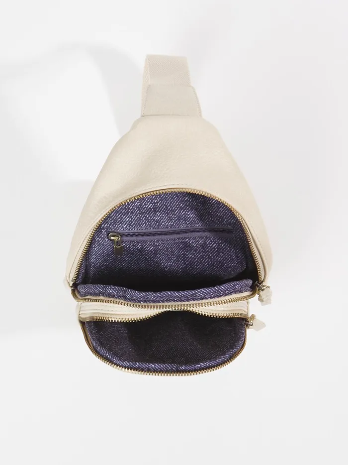 Women Side Zip Sling Bag Almond Altar039d State Handbags