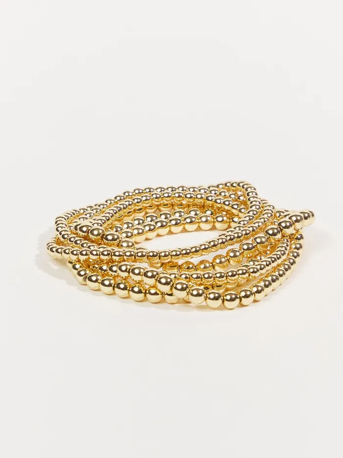 Women Small Bead Stretch Bracelet Pack Gold Altar039d State Jewelry