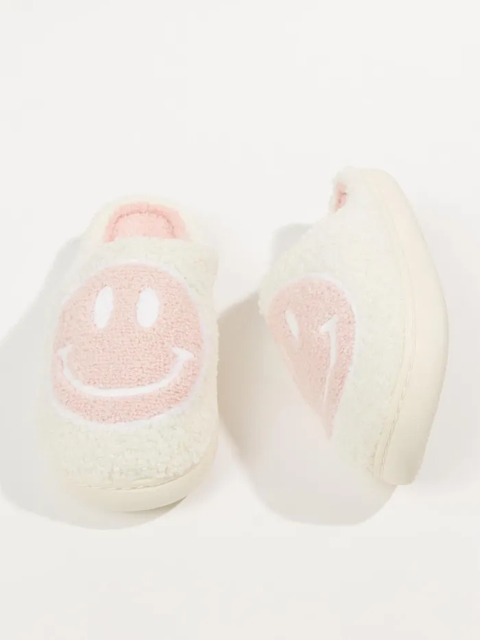 Women Smiley Face Cozy Slippers Blush Altar039d State Slippers