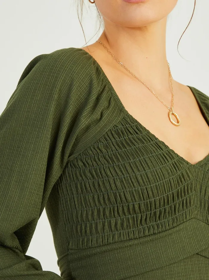 Women Sophie Crossover Peplum Top Olive Altar039d State Blouses