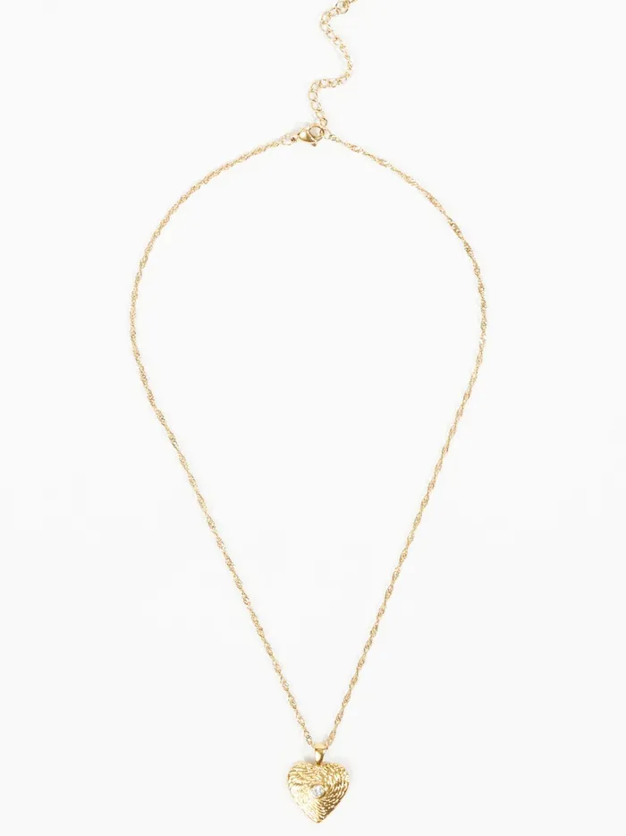 Women Stainless Steel Heart Charm Necklace 18kgold Altar039d State Jewelry