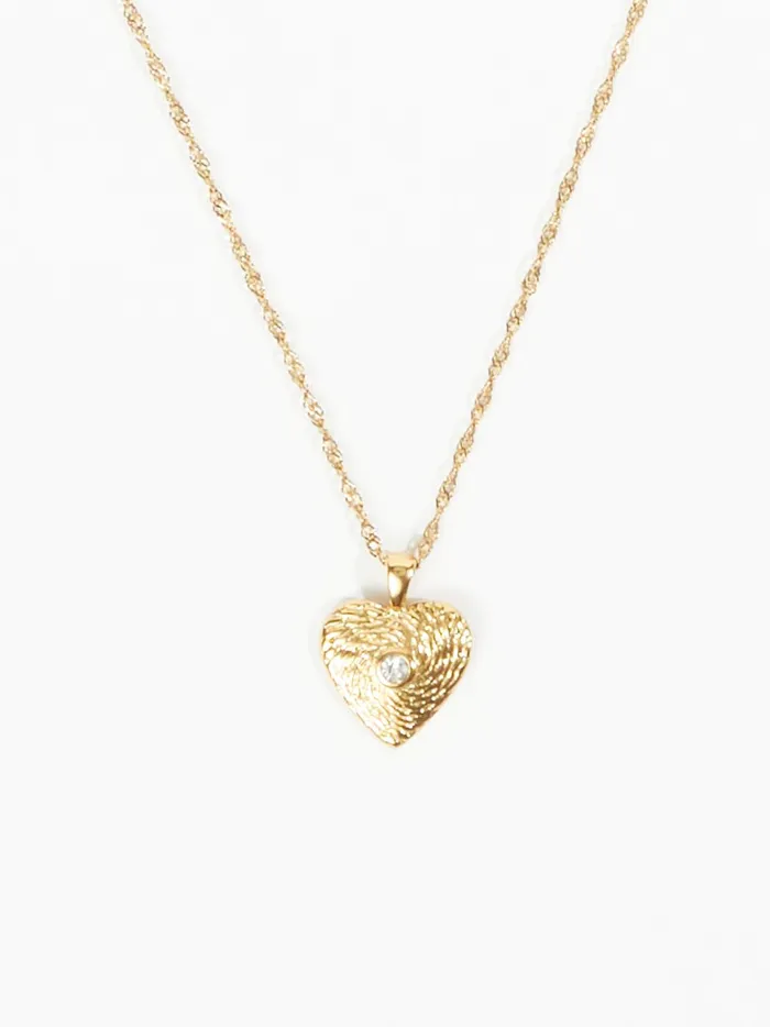 Women Stainless Steel Heart Charm Necklace 18kgold Altar039d State Jewelry