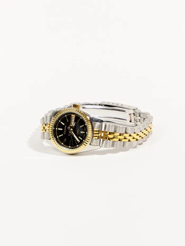 Women Stainless Steel Round Face Link Watch Silvergold Altar039d State Jewelry