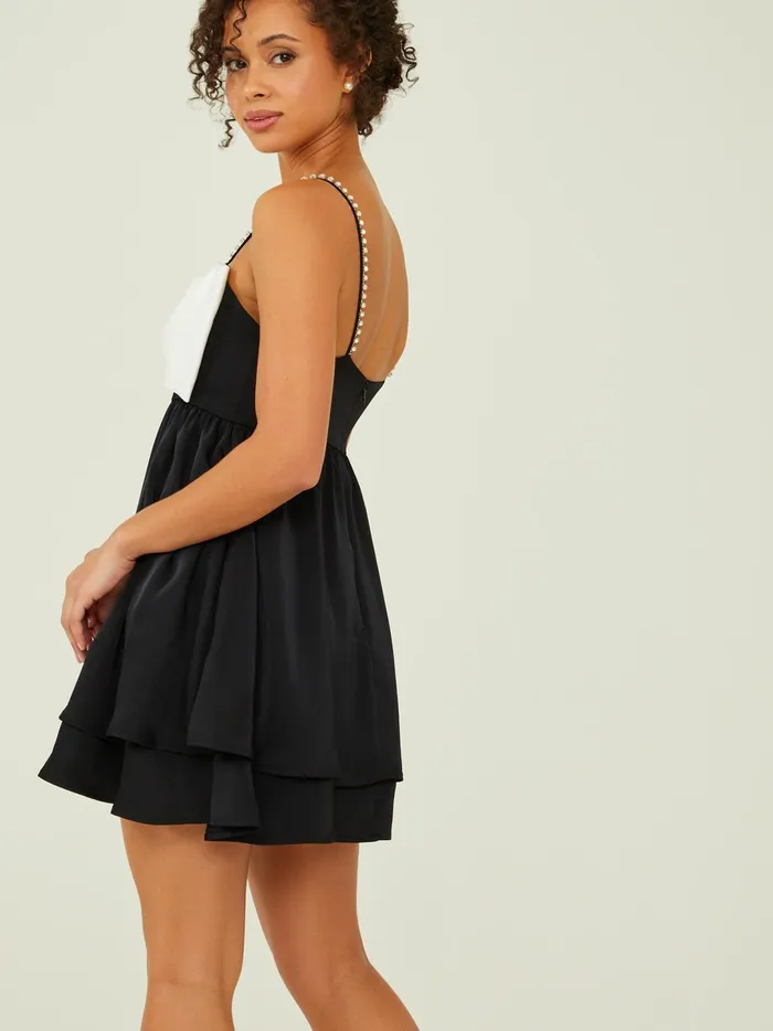 Women Stassia Bow Dress Blackwhite Altar039d State Casual