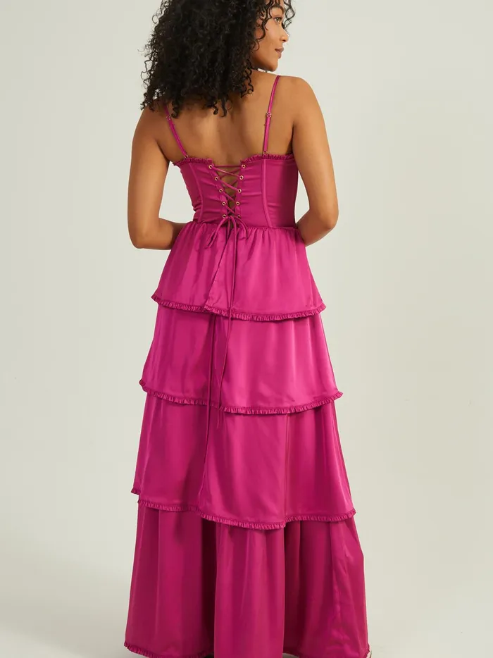 Women Stellni Satin Maxi Dress Pinkberry Altar039d State Maxi Midi