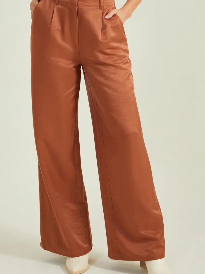 Women Storm Satin Trousers Russet Altar039d State Pants