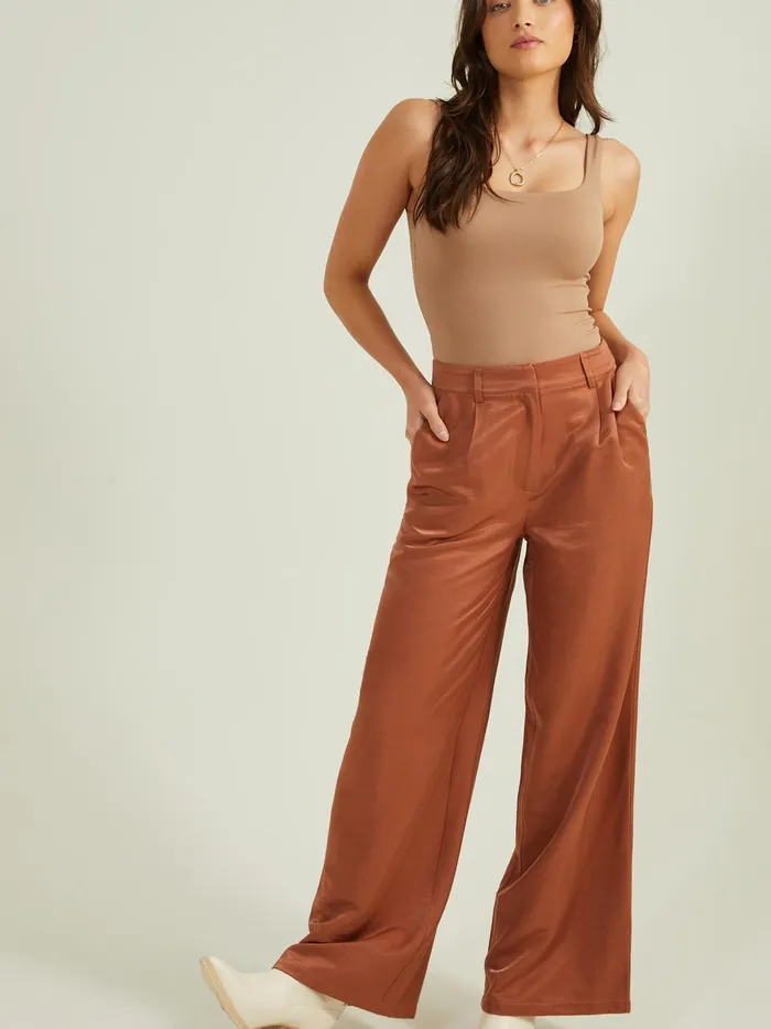 Women Storm Satin Trousers Russet Altar039d State Pants