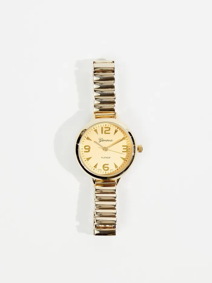 Women Stretch Band Round Watch Gold Altar039d State Jewelry