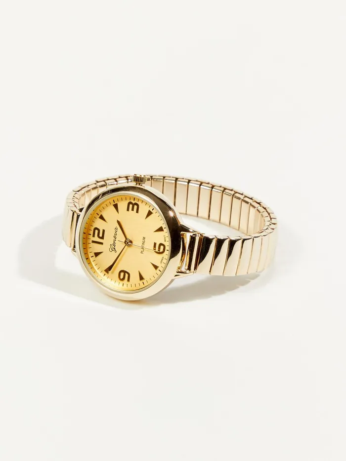 Women Stretch Band Round Watch Gold Altar039d State Jewelry