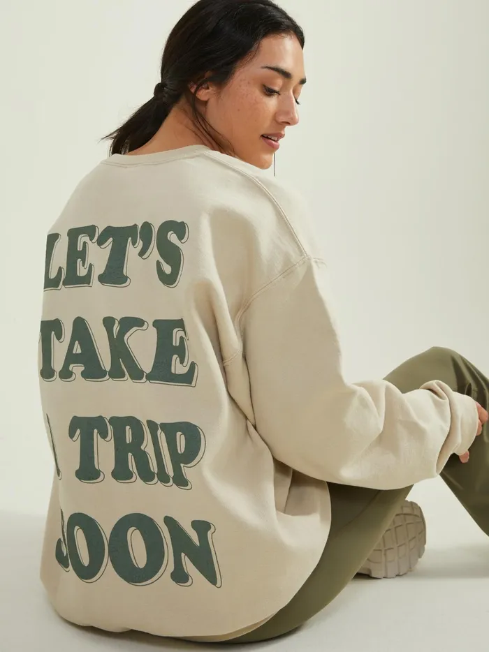 Women Take A Trip Graphic Sweatshirt Sand Altar039d State Activewear