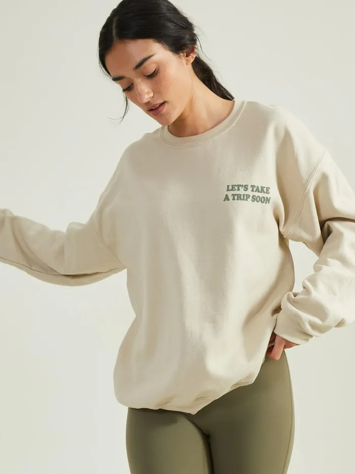 Women Take A Trip Graphic Sweatshirt Sand Altar039d State Activewear