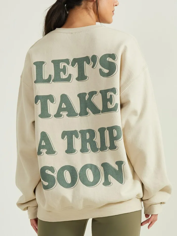 Women Take A Trip Graphic Sweatshirt Sand Altar039d State Activewear