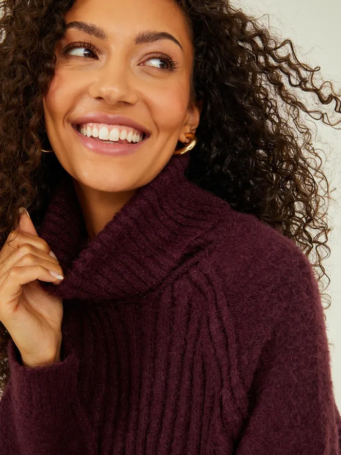 Women Tara Turtleneck Tunic Sweater Winetasting Altar039d State Sweaters