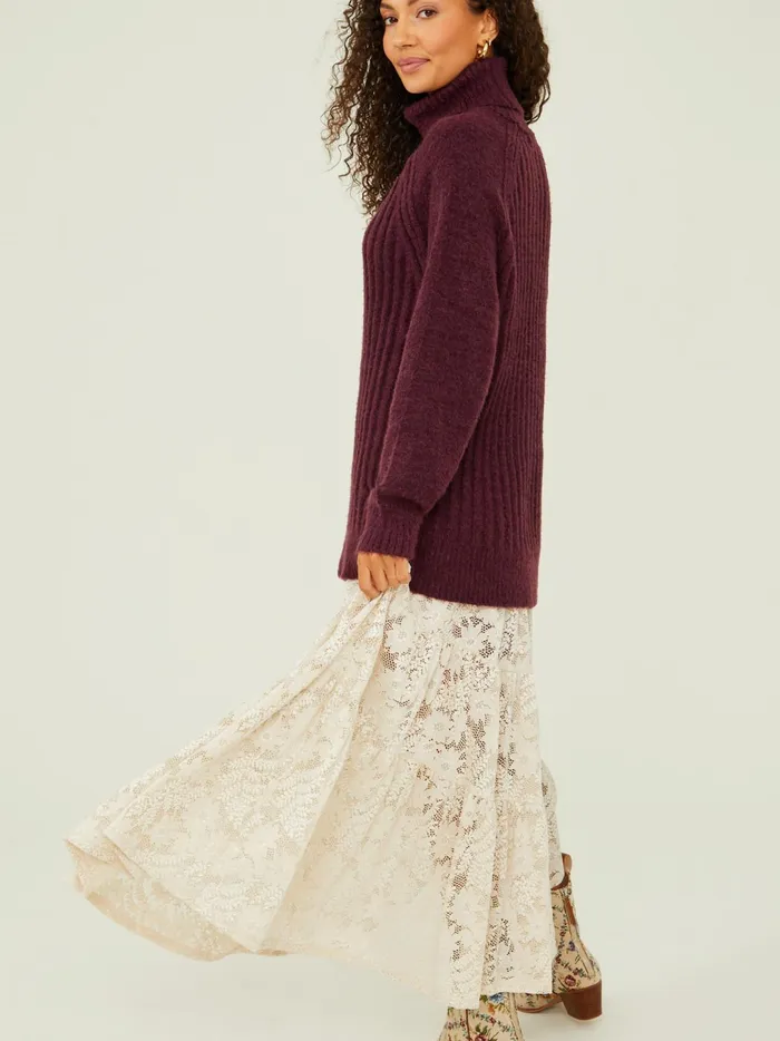 Women Tara Turtleneck Tunic Sweater Winetasting Altar039d State Sweaters