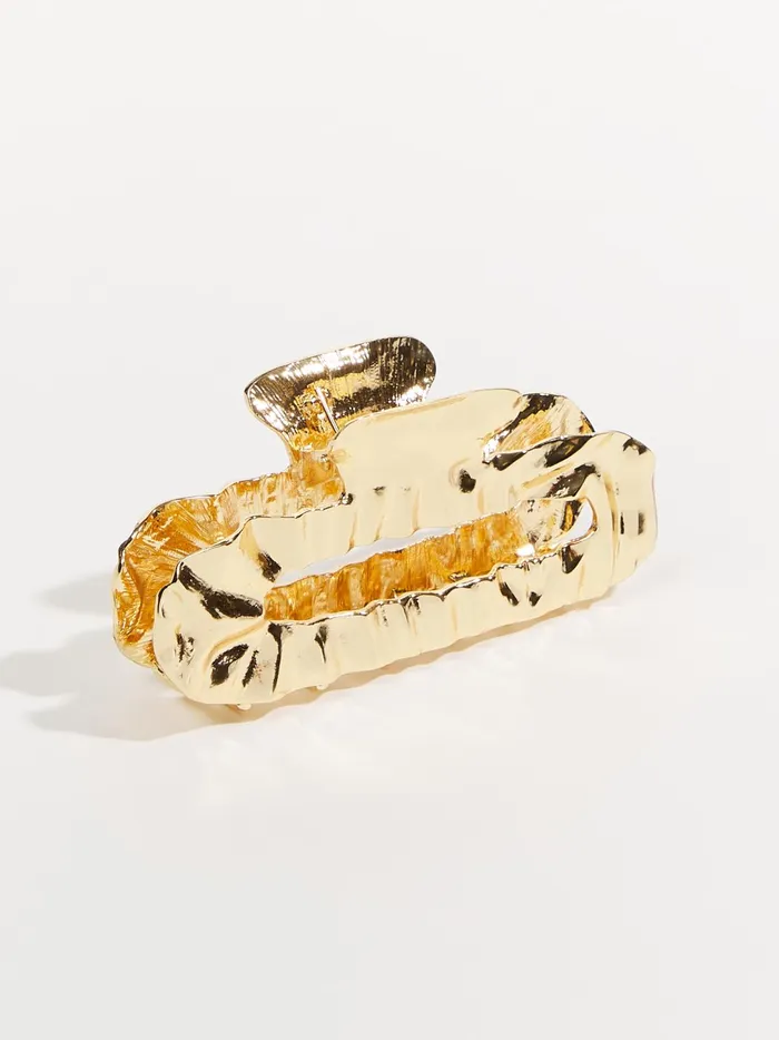Women Textured Claw Clip Gold Altar039d State Hair Accessories